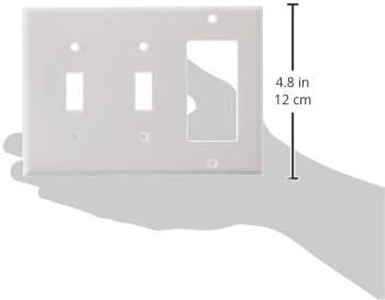 Leviton 80421-W 2-Toggle 1-Decora/GFCI Device Combination Wallplate (Pack of 2)