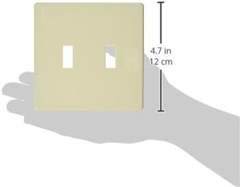 Lutron Fassada 2 Gang Wallplate for Toggle-Style Dimmers and Switches, FG-2-AL, Almond (1-Pack)