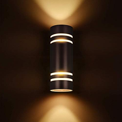 rosykite Cylinder Outdoor Wall Lights Exterior, 13 Inch Oil Bronze Sconce