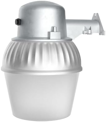 Lithonia Lighting LED Outdoor Flood Light Fixture, Exterior Dusk to Dawn Security Light with Photocell Sensor, Pole or Wall Mount, 3500 Lumens, 5000K Daylight, Gray (OALS10)