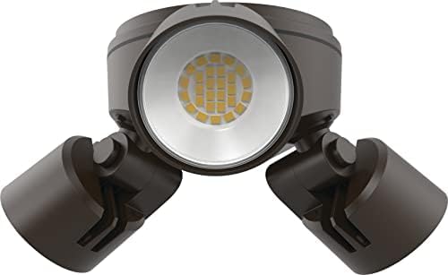 Lithonia Lighting HomeGuard 3-Light LED Outdoor Flood Lights, Dusk to Dawn