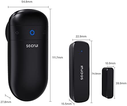 Door Chime When Door Opens, Door Alarm for Home, 3-Sensor 2-Receiver, Black