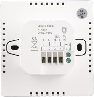 Smart Tat, Thermostat LCD Display Keypad AC 95‑240V 16A Home Electric Heating Digital Non Programmable Thermostats for Baseboard Heater Digital Thermostat Electric Wired