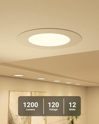 Sunco 96 Pack 6 Inch LED Flat Recessed Lighting, 5CCT, Ultra Thin, 12W
