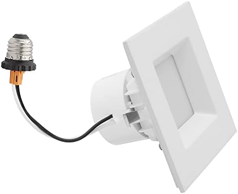 Maxxima 4 in. 5 CCT Retrofit Recessed Square LED Downlight, 800 Lumens, Color Selectable 2700K-5000K (2700K/3000K/3500K/4000K/5000K), Dimmable, 90 CRI (Pack of 2)