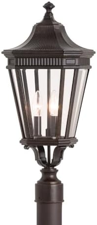 Generation Lighting OL5407GBZ Cotswold Lane Three Light Outdoor Post Mount in Traditional Style-9.5 Inch Wide by 22.5 Inch High Grecian, 3-Light, cETL Listed, Safety Rated for Wet Locations