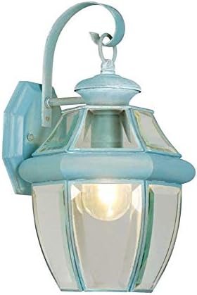 Livex Lighting 2151-06 Monterey 1-Light Wall Lantern, Verdigris