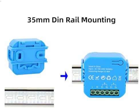 Hilitand WiFi Smart Energy Meter Real Time Monitoring Single Phase Electricity Usage Meter with 2x80A CT Clamp for Solar PV System and Home Energy Management