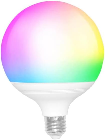 WiFi G95 RGBCW Smart Bulb Compatible with Alexa, Voice & APP Remote Control, Schedule & Timer,12W
