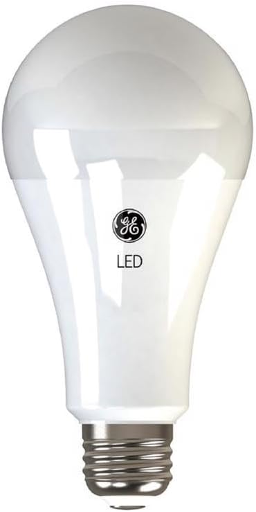 GE 93129366 LED Outdoor-Rated Ultra Bright Light Bulb, Soft White, A21 Medium Base, 22 Watt - Quantity 1