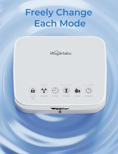 Hogarlabs 25 Pint Smart Dehumidifiers for Home and Basements, with 3 Working Modes, Overflow Protection, and Auto Shut off Restart. Ultra Silent Dehumidifier with Drain Hose.