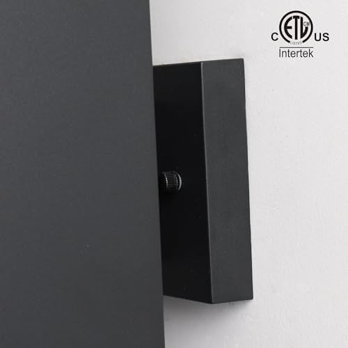 mirrea 18" Modern Outdoor Porch Light in 2 Lights, Matte Black, 4 Pack