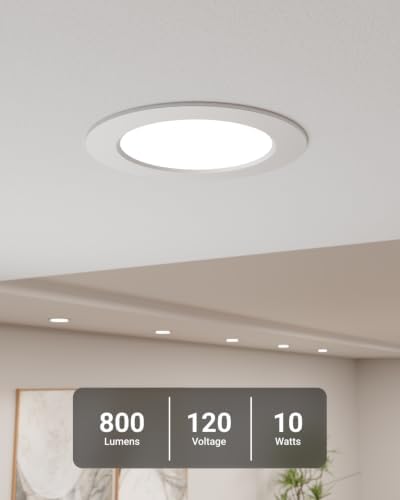 Sunco 96 Pack 4 Inch Retrofit LED Flat Recessed Can Lights, 4CCT, 10W=60W