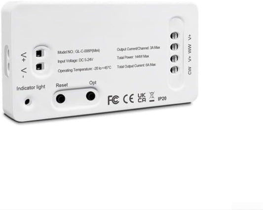 LED Strip Controller for ZigBee 3.0, RGB+CCT & Dimmer Support, PW-M App Control for 12V/24V/36V/48V/54V Strips