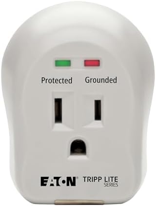 Eaton Tripp Lite SPIKECUBE Single Outlet Surge Protector Power Strip, 600 Joule Rating, Diagnostic LEDs, Portable Direct Plug-in Outlet Extender, Lifetime Manufacturer's Guarantee & $5,000 Insurance