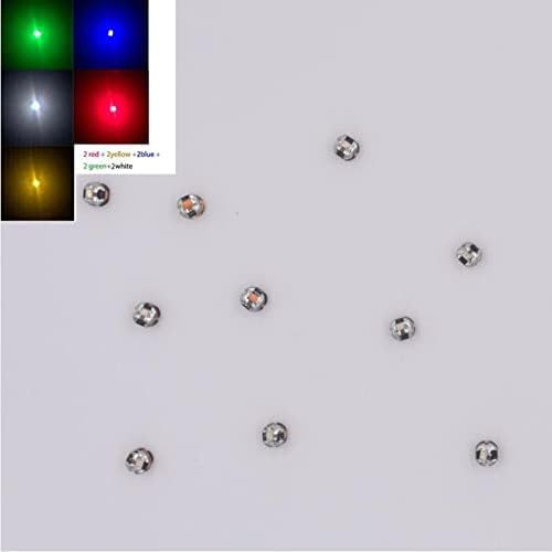 Taidacent 80mm Remote 5V Wireless LED Coil and 10PCS Colorful Wireless LEDs Wireless LED Induction Wireless Charging Module (Only 10 Mixed Wireless LEDs Without Transmitter Coil)