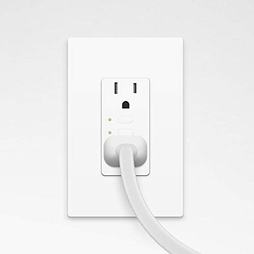 Insteon Smart Dual On/Off Wall Outlet, Top & Bottom Outlets Independently Controllable, 2663-222 (White) - Insteon Hub required for voice control with Alexa & Google Assistant