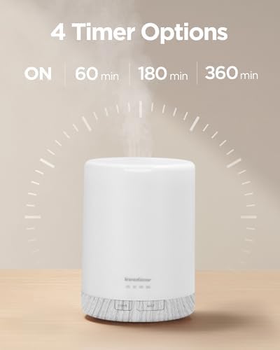 InnoGear 300ml Essential Oil Diffuser for Home Scent Humidifier, White