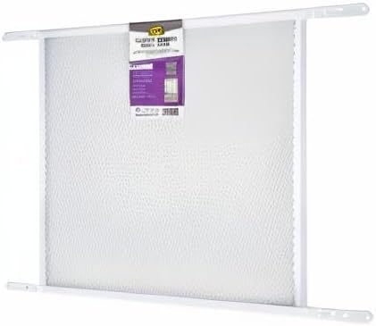 M-D Building Products 14182 Door Grille, Adjustable Fit for Doors 30" to 36" Wide, Easy-to-Install, Ideal for Residential and Commercial Use (White)