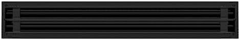 BUILDMART - 24x4 Modern AC Vent Cover - Decorative Black Air Vent - Standard Linear Slot Diffuser - Register Grille for Ceiling, Walls & Floors - Texas Buildmart