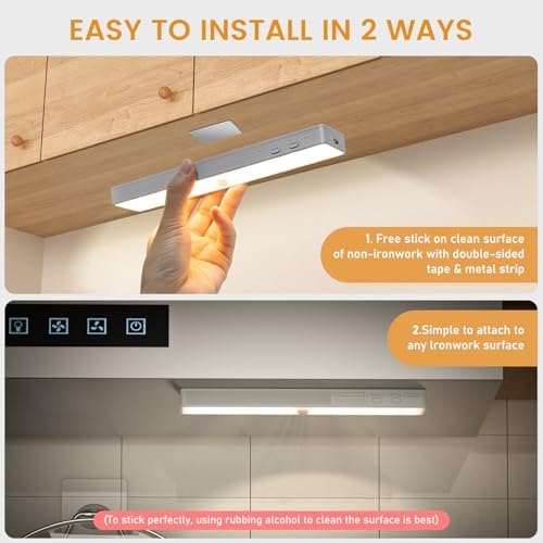 Racokky Under Cabinet Lighting with Remote, Motion Activated RV Step Light