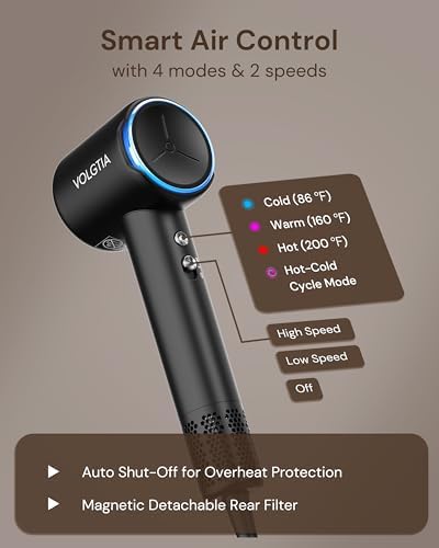 High-Speed Hair Dryer Blow Dryer with Diffuser and Concentrator