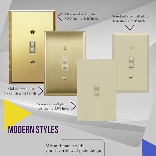 ENERLITES 10 Pack Toggle Light Switch, Single Pole Wall Switch, Ivory