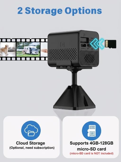 4G LTE Cellular Security Camera 2K HD No WiFi Needed Travel Camera