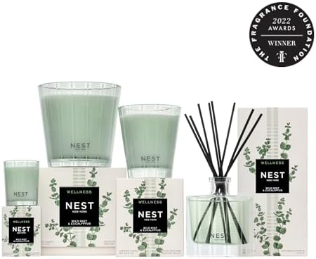 NEST New York Smart Home Fragrance Diffuser Refill Smart Vials, Wild Mint & Eucalyptus - Set of 2 - Designed for NEST x Pura 3 and NEST x Pura 4 Diffusers - Cruelty Free, Vegan