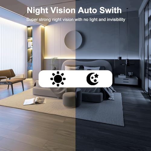 ZHENHAN 1440P HD Mini WiFi Security Camera – Indoor Wireless Rechargeable Pet/Home/Office Surveillance with Motion Detection, Night Vision, 100-Day Battery, Cloud/SD Storage & App Control (Black)