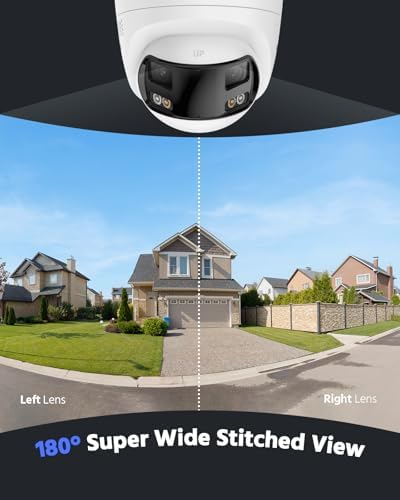 ANNKE 8MP PoE Security Camera Outdoor with Dual-Lens, 180° Filed of View