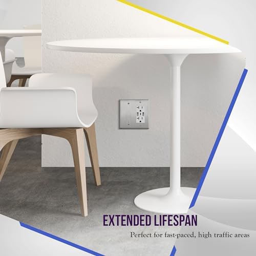 ENERLITES Combination Blank Device & Decorator Switch Metal Wall Plate