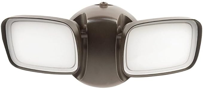 Feit Electric 28W Dusk to Dawn Dual Head Outdoor LED Security Flood Light, 2000 Lumens, 5000K Daylight, Adjustable Heads, Wet Location Rated, 50,000-Hour Lifetime, Bronze Finish, S9DFL/850/DD/BZ/V1