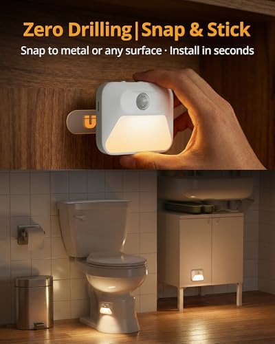 Lyridz Rechargeable Sync Motion Sensor Night Lights, 6 Pack