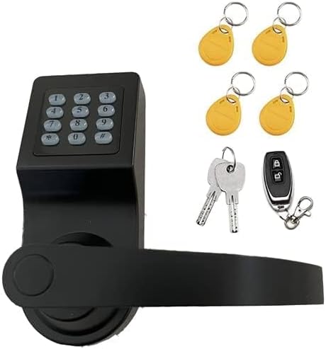 Colosus Electronic Trusted Digital Keyless Door Lock, Keypad – Smartcode Security, Grant & Control Access for Home, Office (Black - 4 Key Fobs)