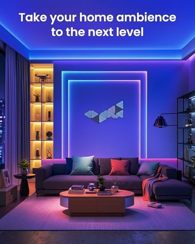 VOLIVO LED Strip Lights for Bedroom 200ft(2 Rolls of 100 ft), Smart Bluetooth RGB Light Strips with App Control & Music Sync, Color Changing LED Lights for Room, Home, Party Decor
