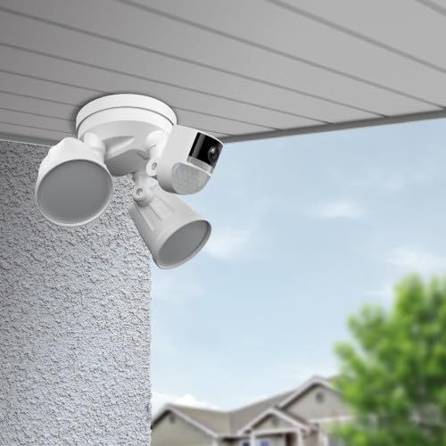 Swann 4K Floodlight Security Camera,Security Camera Outdoor with a 32GB Micro SD Card, 2-Way Talk, Motion Detection, Color Night Vision, 2600 Lumens, Wired, Waterproof