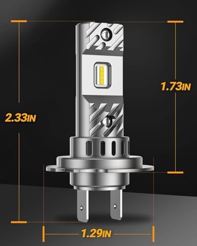 SEALIGHT H7 Bulbs 80000LM Ultra-Bright S6 H7 ATV Bulbs No Adapter Required No Cordless, 6500K White Light, 60000+Long Lifespan, Plug-N-Play, Marker Light Assemblies, Pack of 2
