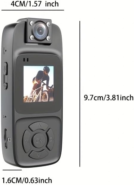 4K WiFi Body Camera with 32GB Card Included, 180° Rotatable Lens & Infrared Night Vision, Real-Time Viewing Compact Wearable for Outdoor Security, Travel & Safety Work
