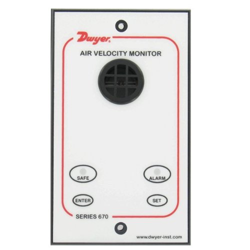 Dwyer® Air Velocity Monitor, 670, Ensures Proper Fume Hood Performance, CE Approved