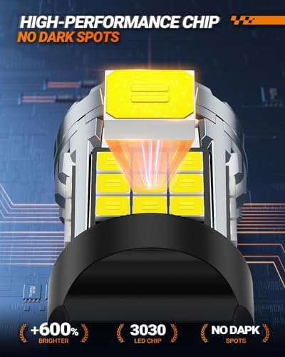 SEALIGHT 7443 7440 LED Bulbs Reverse Light, 6000K White, 600% Brighter, 7444 T20 W21W LED Lamps for Reverse Light Daytime Running Light, Tail Light (Pack of 2)