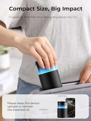 Waterless Essential Oil Diffuser: 𝟗-𝐂𝐨𝐥𝐨𝐫 𝐋𝐄𝐃 for Home