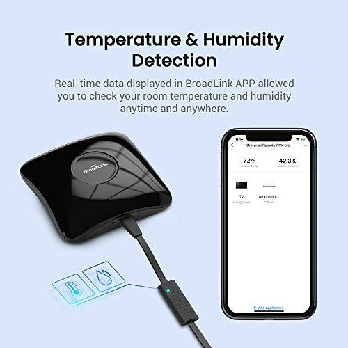 BroadLink RM4 Pro S IR RF Hub, Temp Humidity Sensor Cable 2.4G Wi-Fi