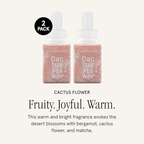 Pura x Paddywax Home Diffuser Refill, 2 Pack, Cactus Flower