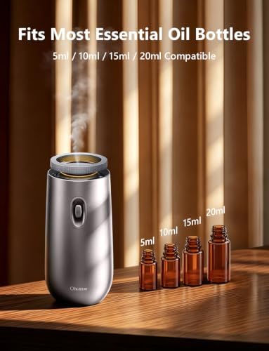 Waterless Essential Oil Diffuser, Nebulizing Diffuser, Rechargeable