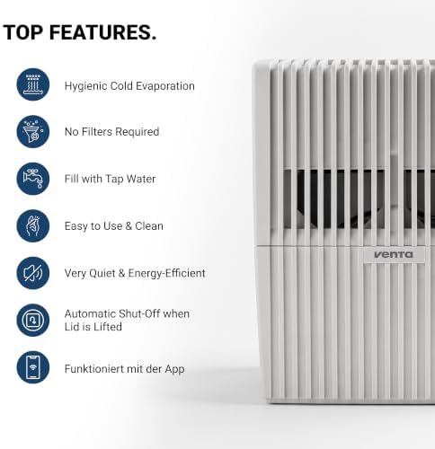 VENTA Humidifier AH510 Original Connect, 375 sq ft, WiFi App, White