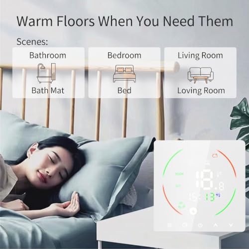 Electric Floor Heating Thermostat, Smart WiFi Thermostat,16A