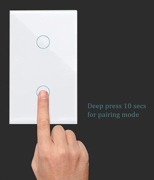 Zigbee Touch Smart Switch, Compatible with Alexa, Google Home, Hubitat, and HA, Neutral Wire Required (1 Gang, White)