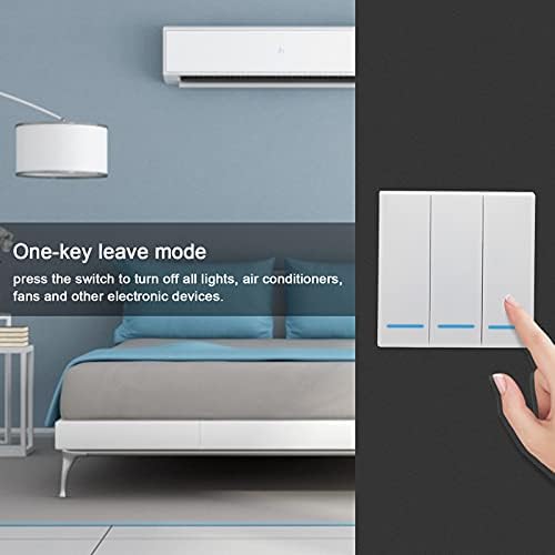 Smart Scene Switch Wireless Remote Control for Home Automation | ABS material wall button, Tuya hub, bedroom lighting control, fan automation, wireless scene switch for smart home devices