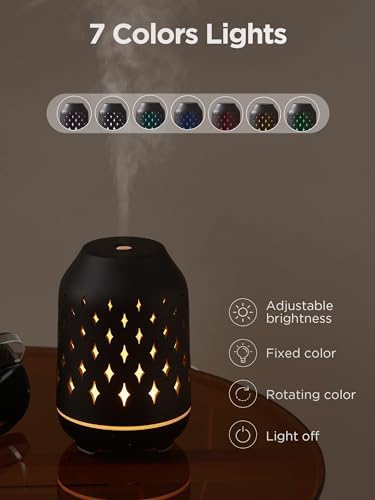 InnoGear 150ml Ceramic Essential Oil Diffusers for Home Humifidier, Black